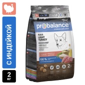 Сухой корм для собак Probalance Контроль веса с индейкой, 2кг
